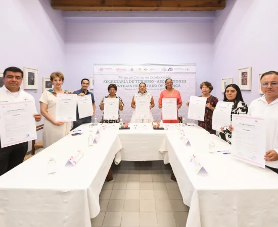 Firma Sectur convenio con asociaciones para detonar el turismo y el desarrollo económico de Oaxaca