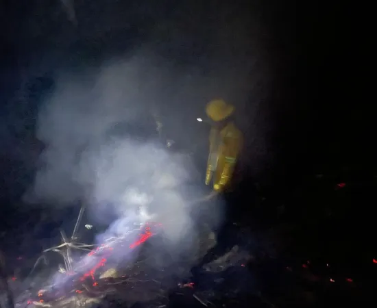 Controla Coesfo incendio forestal en Santa María Cortijo