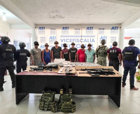 Siete detenidos tras enfrentamiento armado en San Juan Cacahuatepec
