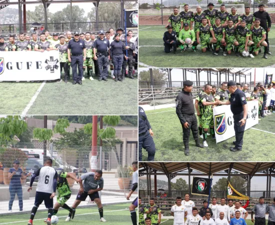 Con cuadrangular de futbol celebran Aniversario del Grupo Urbano de Fuerzas Especiales