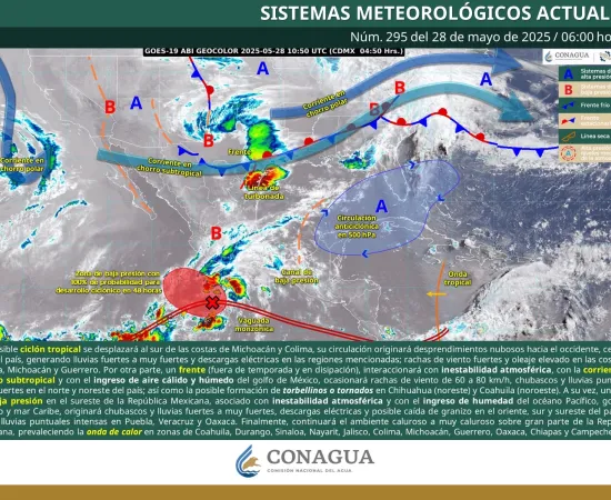 Pronostican primera Depresión Tropical frente a costas del Pacífico