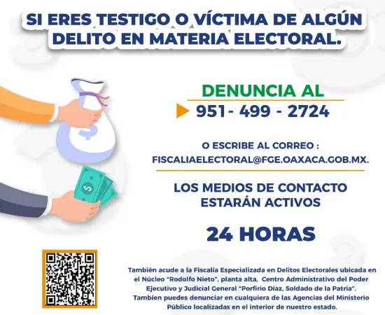 Fiscalía Especializada en Delitos Electorales de la FGEO colabora con FGR e INE en recepción de denuncias de delitos electorales durante elección judicial