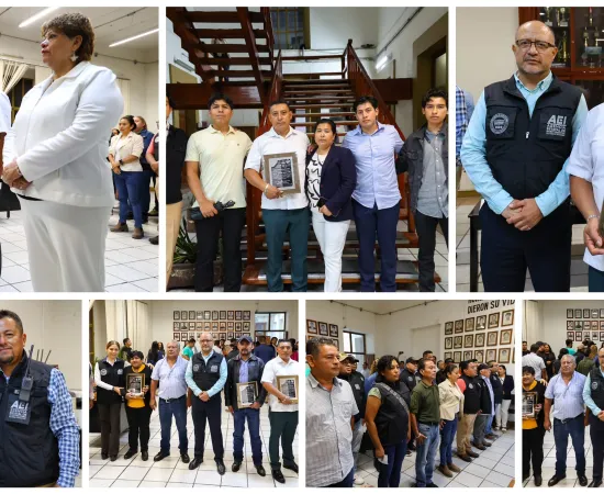 Fiscalía de Oaxaca reconoce a 6 elementos de la AEI por su servicio, en el marco de su jubilación
