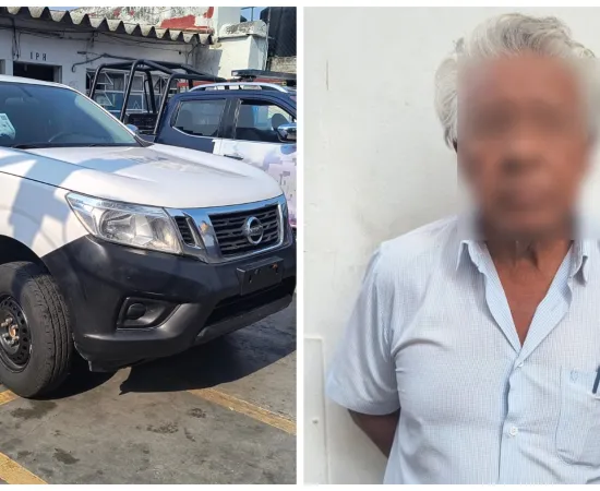 Policía Municipal asegura camioneta con reporte de robo activo y detiene a conductor