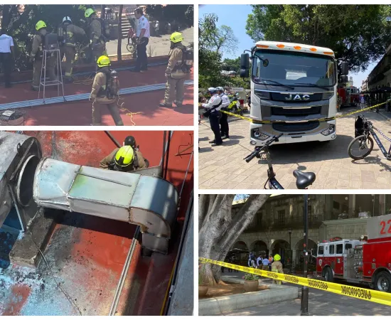 Incendio en el Bar Jardín del Zócalo de Oaxaca genera alarma entre comensales