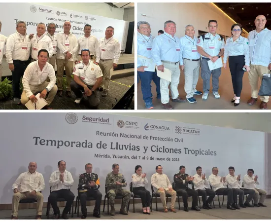 Participa CEPCyGR en Reunión Nacional de Protección Civil-Temporada de Lluvias y Ciclones Tropicales 2025