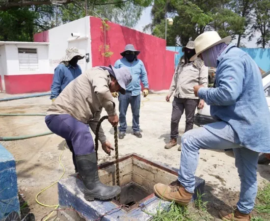 Concluye Soapa limpieza y desinfección del tanque de rebombeo Infonavit El Rosario