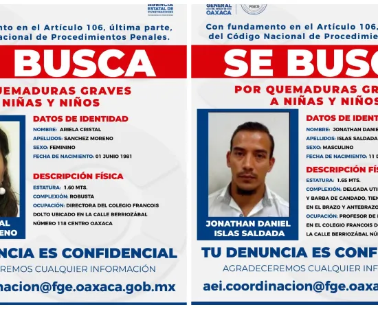Buscan a directora y maestro como probables responsables del incendio y quemaduras a menores del colegio “Françoise Dolto”