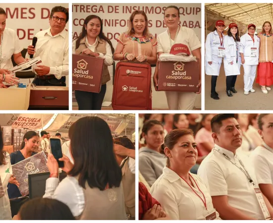 Entrega Nancy Ortiz delegada de Programas para el Bienestar Oaxaca insumos a profesionales de la salud