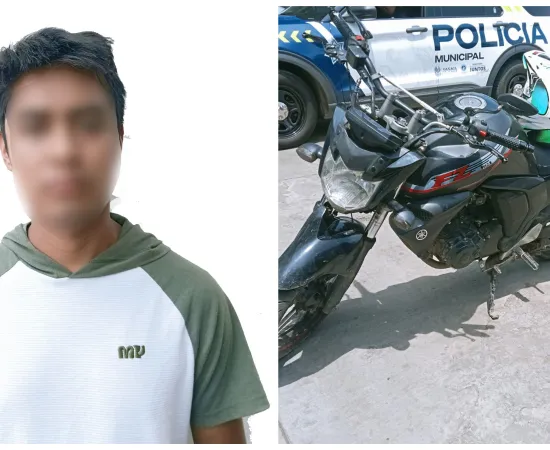 Policía Vial detiene a conductor de motocicleta al presentar presuntas alteraciones en sus numerales
