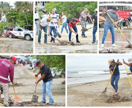Inicia limpieza de playas afectadas por el huracán Erick: Sectur Oaxaca