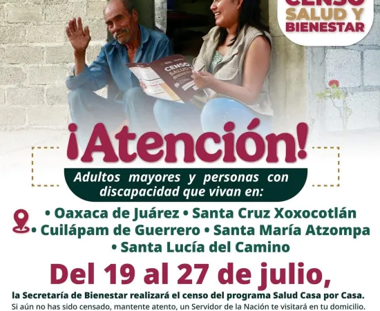 Censo Salud y Bienestar recibirá en estas fechas