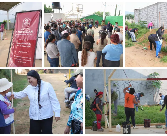 Xoxocotlán continúa transformando los espacios públicos y fortaleciendo comunidad