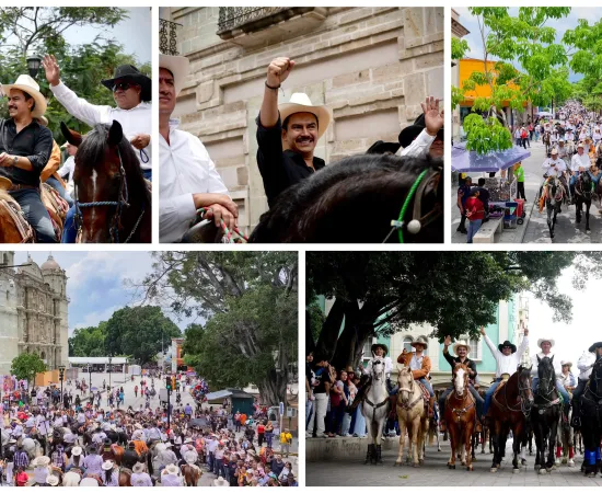 Oaxaca de Juárez participó en la 8ª Cabalgata Ranchos Unidos en el marco de la Guelaguetza 2025