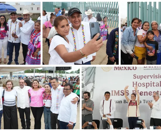 Nino Morales llegó a Tuxtepec para acompañar a la Presidenta Sheinbaum 