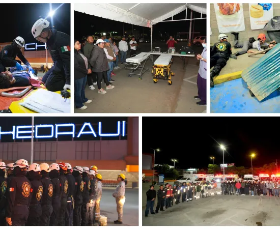 Realizan con éxito simulacro de incendio en centro comercial de Xoxocotlán