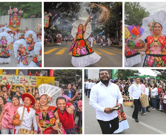 Presente Juchitán en el desfile de delegaciones 