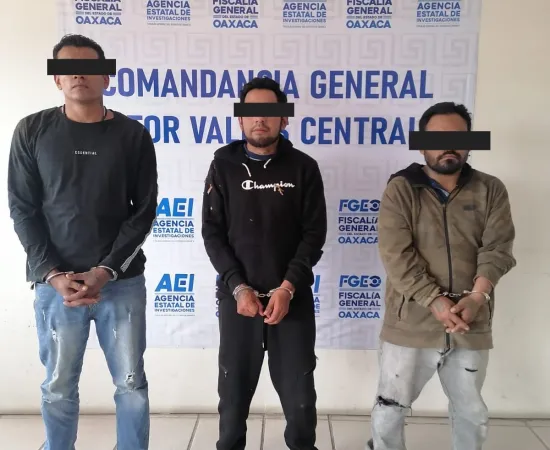 En Operación Cazador, detienen a tres sujetos por el delito de robo a negocio