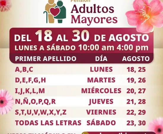 Bienestar abre inscripción para adultos mayores