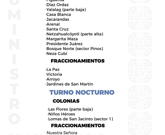 Agenda del suministro de agua potable 