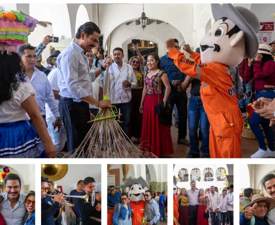 Reconocen a barrenderas y barrenderos en su día con alegre calenda