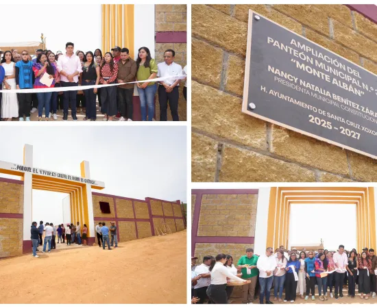 Amplían panteón Monte Albán en Xoxocotlán, beneficiará a miles de habitantes