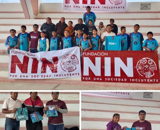 Dona Fundación Nino uniformes a niñez deportista de Santa Catarina Ticua