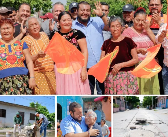 Miguel Quetu sigue rehabilitando más puntos de drenaje en Juchitán