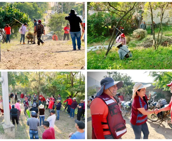 Realizan Tequio Bienestar en La Florida de Xoxocotlán