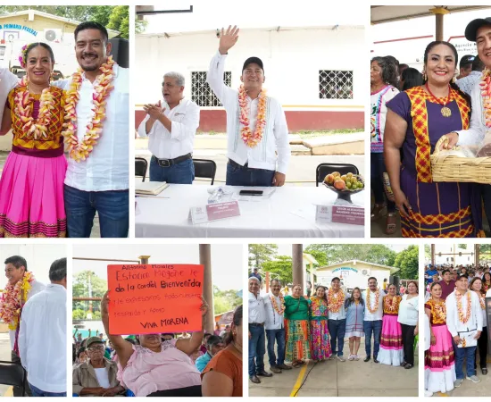 Visita senador Nino Morales Piedra Blanca en San Juan Guichicovi,