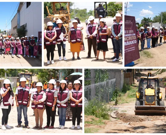 Xoxocotlán transforma sus calles; inician obras de pavimentación en 4 colonias