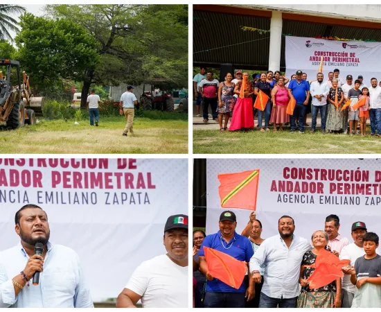 Miguel Quetu inicia construcción de andador en el parque central 