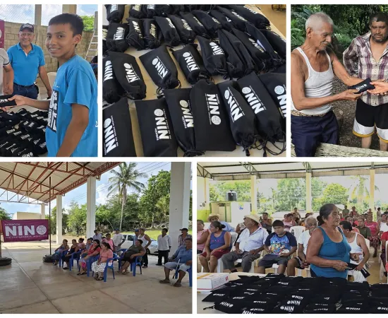 Entrega Fundación Nino lentes en San José Chiltepec