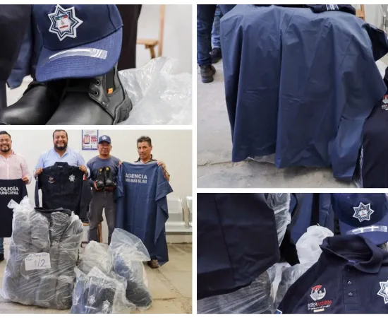 Entregan uniformes a policías de Santa María del Mar