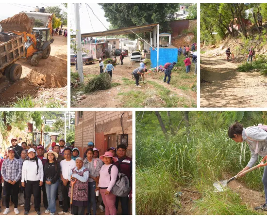 Realizan tequio en Xoxocotlán 