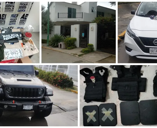 En Cateo de la Costa, aseguran inmueble, armas de fuego, chalecos tácticos, vehículos y joyas