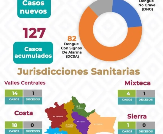 En aumento casos de dengue en Oaxaca 