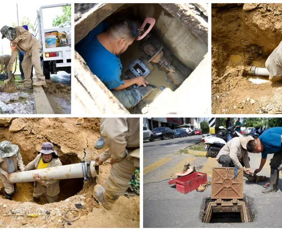 Repara Soapa infraestructura hidráulica en zona norte de la capital 