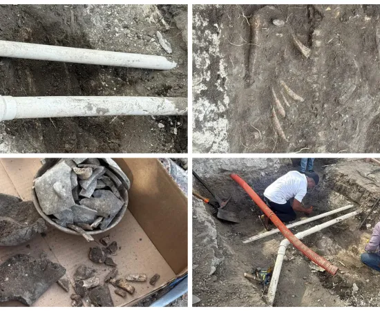 Hallan vestigios arqueológicos en plena obra de pavimentación en la Villa de Mitla