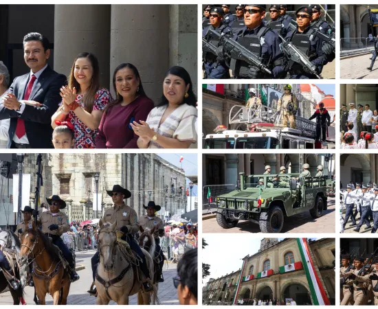 Desfile cívico-militar reafirma la unidad y seguridad en Oaxaca de Juárez