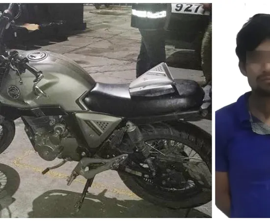Lo detienen por el presunto delito de robo de motocicleta