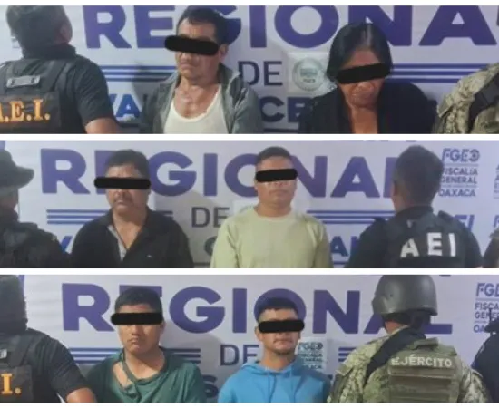 Fiscalía de Oaxaca detiene a seis personas tras operativo de captura por homicidio 