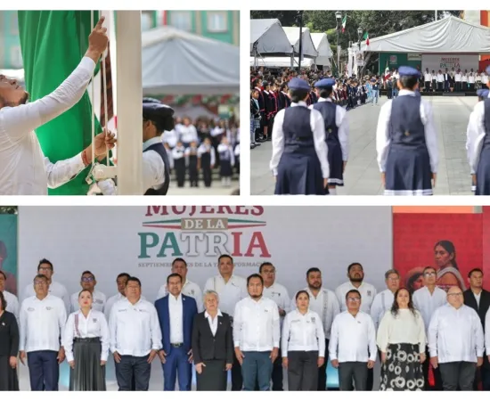 Refrenda IEEPO compromiso cívico en el izamiento de la Bandera Nacional