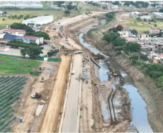 Avanza transformación vial en Xoxocotlán con ampliación de los márgenes del Rio Atoyac