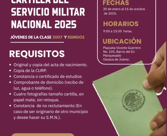 Últimos días para tramitar la Cartilla del Servicio Militar Nacional 2025