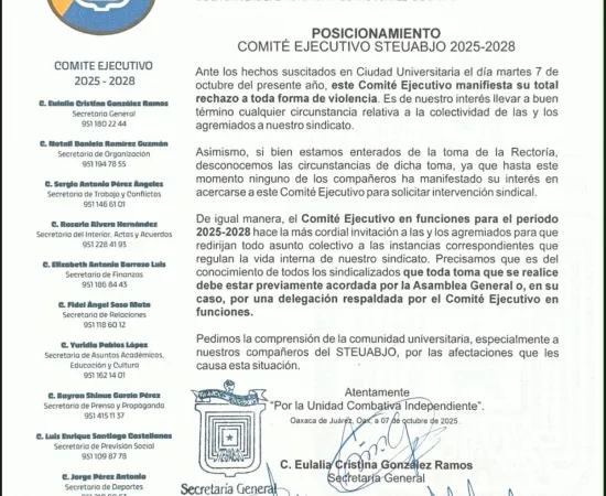 Comunicado del STEUABJO