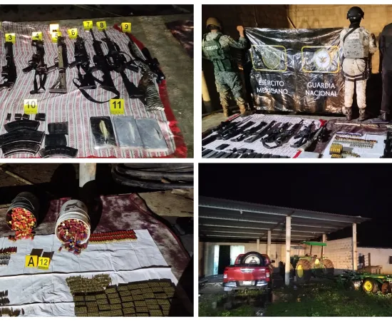 Realizan cateo en rancho del Istmo utilizado como centro de operación de célula delictiva