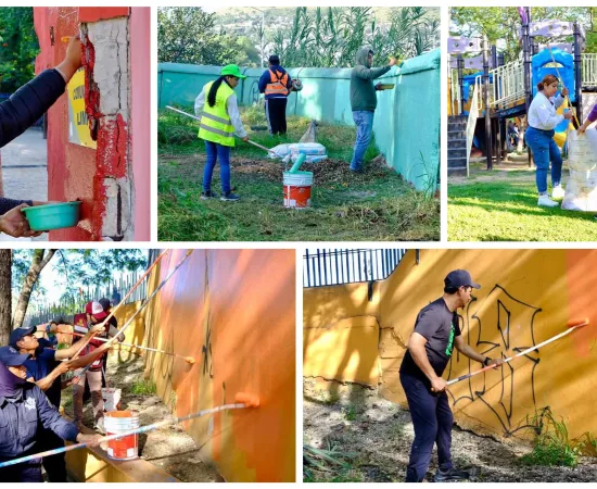 Por una ciudad limpia y segura, vecinas y vecinos renuevan el Parque DIF de la Colonia Miguel Alemán