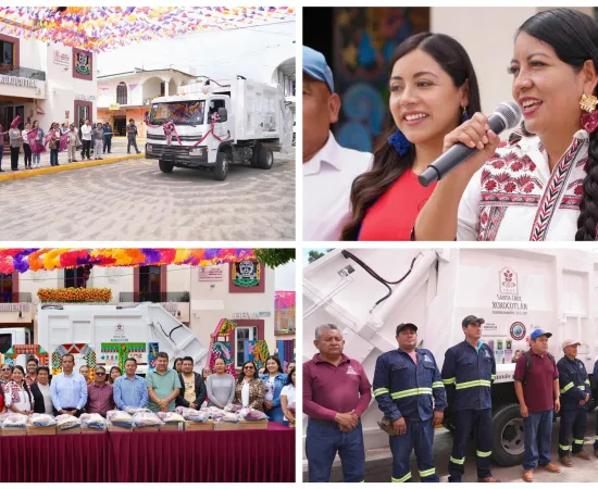 Entrega Nancy Benítez compactadora y uniformes para mejorar el servicio de limpia en Xoxocotlán