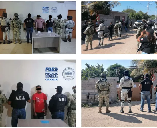 FGEO ejecuta cateos en el Istmo: aseguran drogas y detienen a dos, entre ellos, una persona originaria de Venezuela